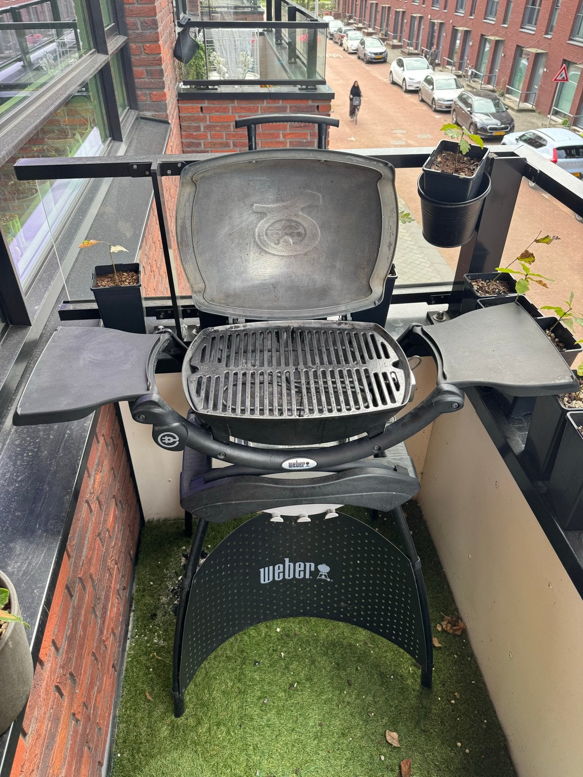 Weber Q1400 elektrische barbecue met stand en hoes, Ophalen, Gebruikt