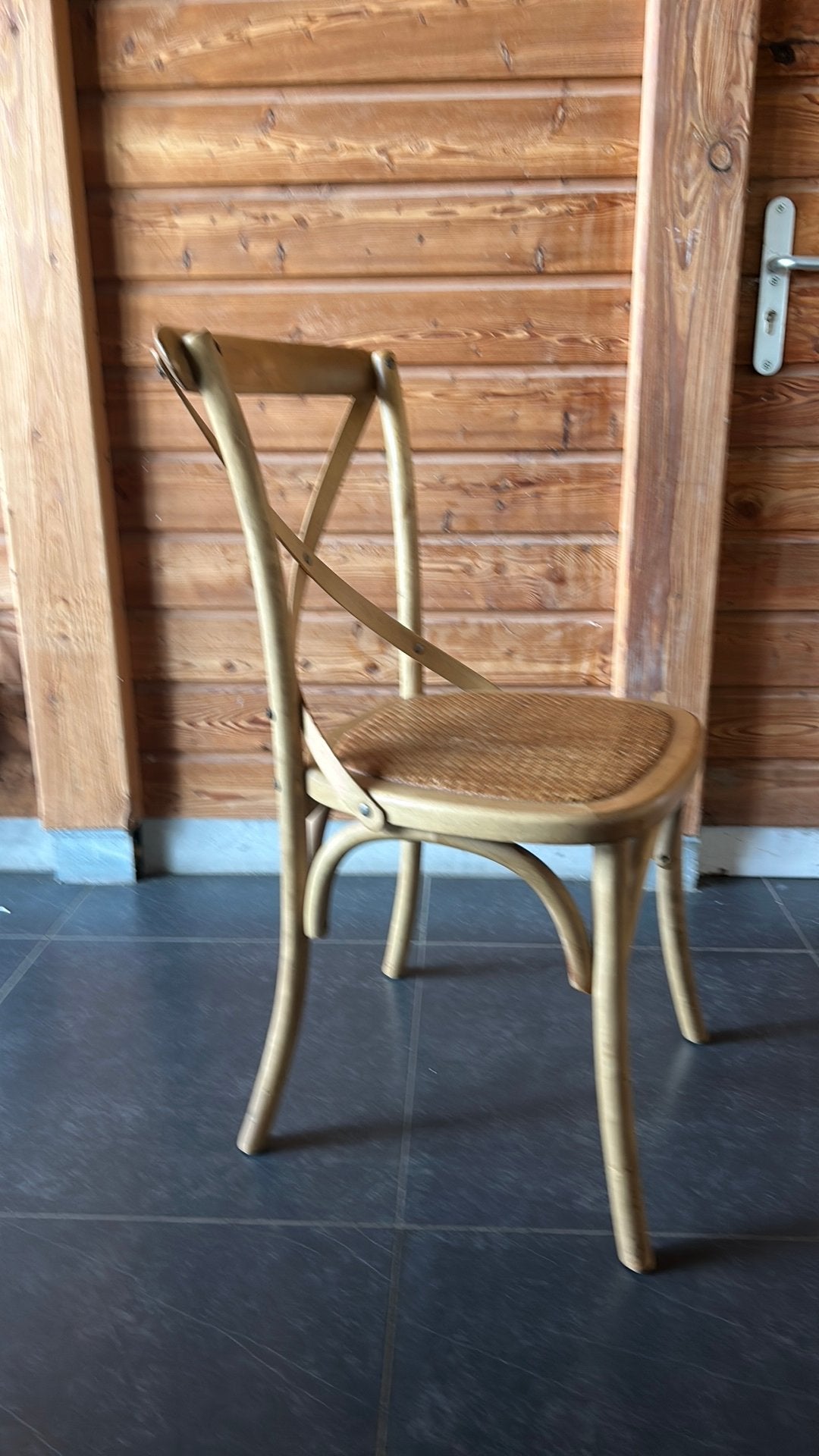 8 houten bistro stoelen in Thonet stijl, Ophalen, Gebruikt, Bruin, Landelijk
