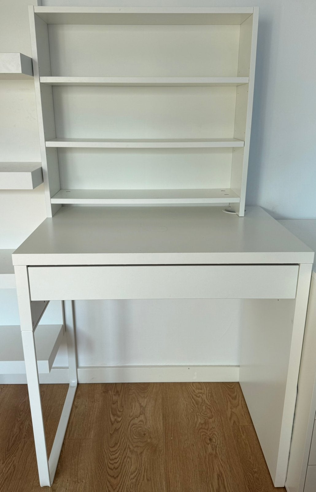 Kinderbureau en opbouwdeel Ikea, wit, Ophalen, Zo goed als nieuw