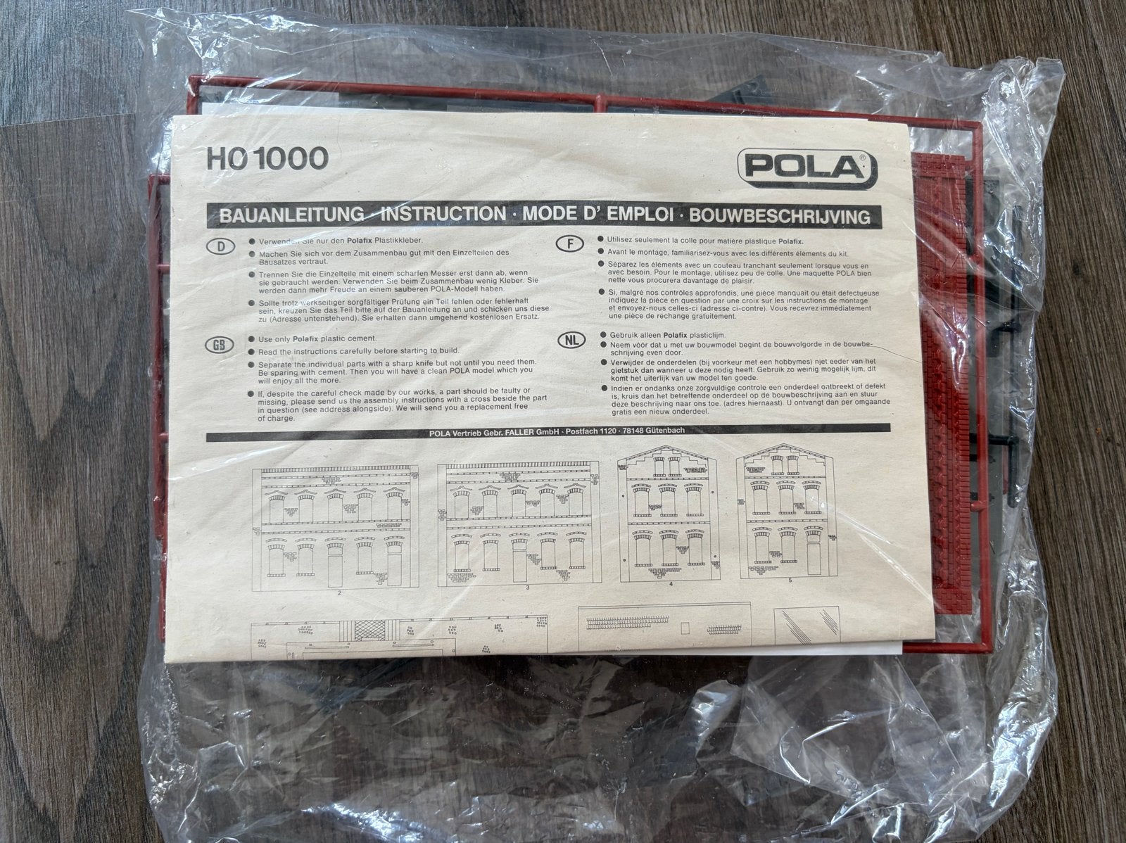 Pola HO 1000 Bouwpakket - Brug, Tunnel of Gebouw, Hobby en Vrije tijd, Modeltreinen | H0, Overige merken, Gelijkstroom of Wisselstroom