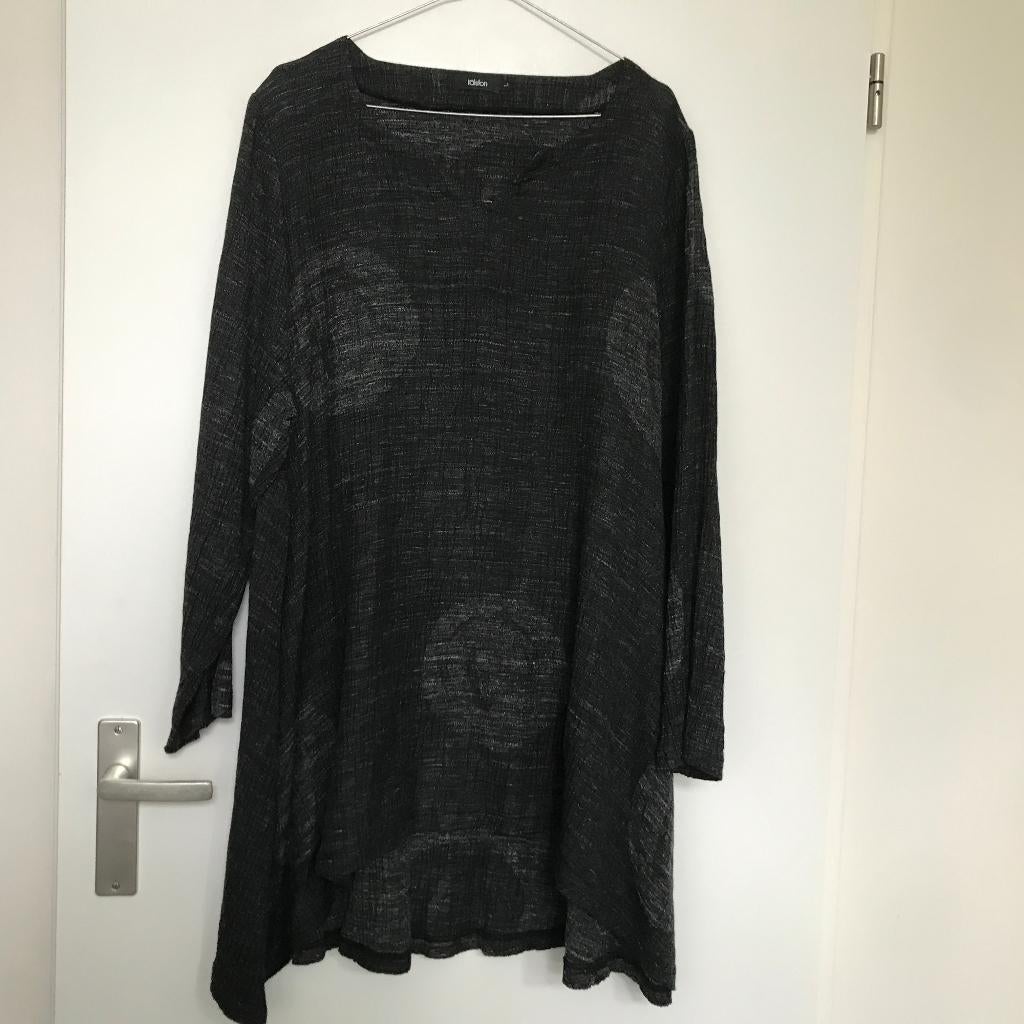 Ralston tuniek Zwart met grijze bollen stippen Maat L, Kleding | Dames, Verzenden, Zo goed als nieuw, Maat 46/48 (XL) of groter
