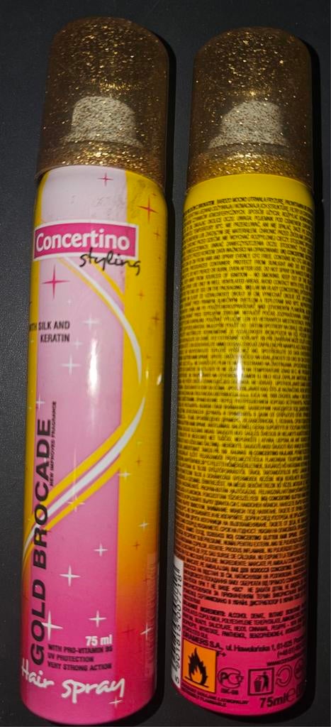 4x Concertino Gold Brocade Styling Haarspray 75ml, Ophalen of Verzenden, Nieuw, Gel, Wax, Haarlak of Mousse