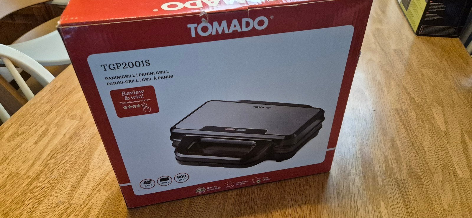 Tomado TGP2001S Paninigrill - Nieuw in doos, Ophalen of Verzenden, Nieuw