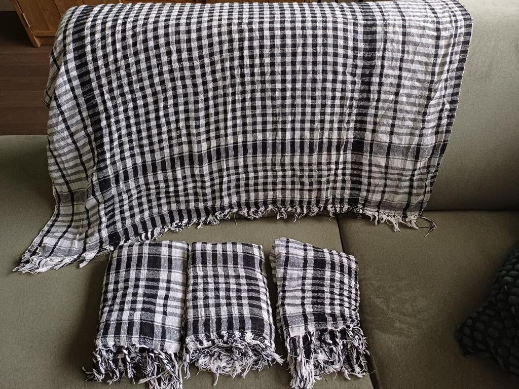 Arabische shemagh sjaal, Ophalen of Verzenden, Zo goed als nieuw, Maat 46/48 (XL) of groter, Sjaal