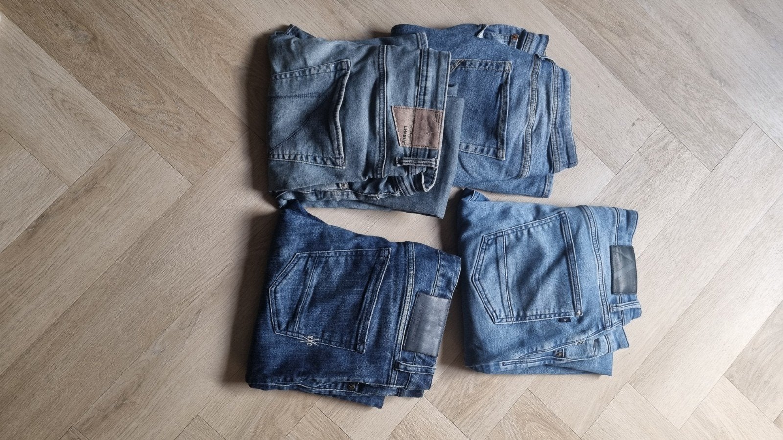 Diverse Heren Jeans 33  32, Ophalen, Gedragen, Blauw, W33 - W34 (confectie 48/50)