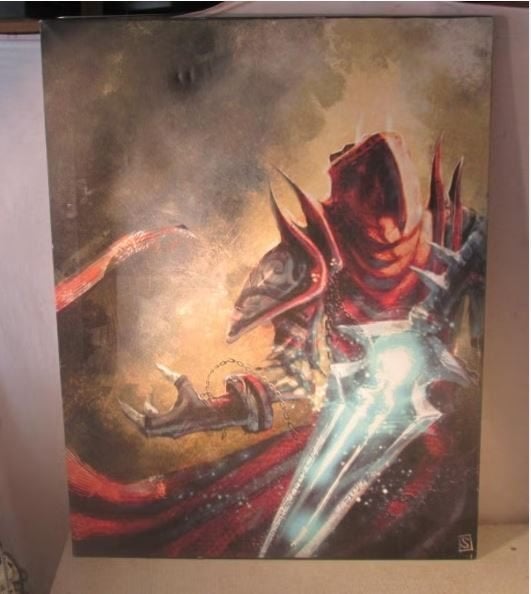 Leuke Artprint - Magische Krijger - 90x70, Ophalen of Verzenden, Zo goed als nieuw, Minder dan 50 cm, Print