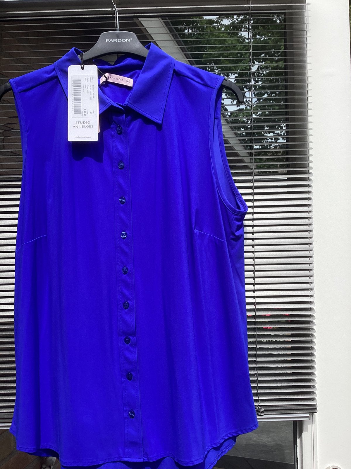Studio Anneloes Travelstof blouse cobalt blauw, Ophalen of Verzenden, Nieuw, Maat 46/48 (XL) of groter, Blauw
