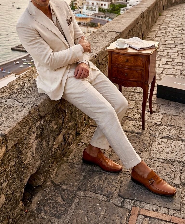 Magnanni Leren Gespschoenen - Cognac - Maat 40, Kleding | Heren, Schoenen, Loafers, Bruin, Ophalen of Verzenden, Gedragen