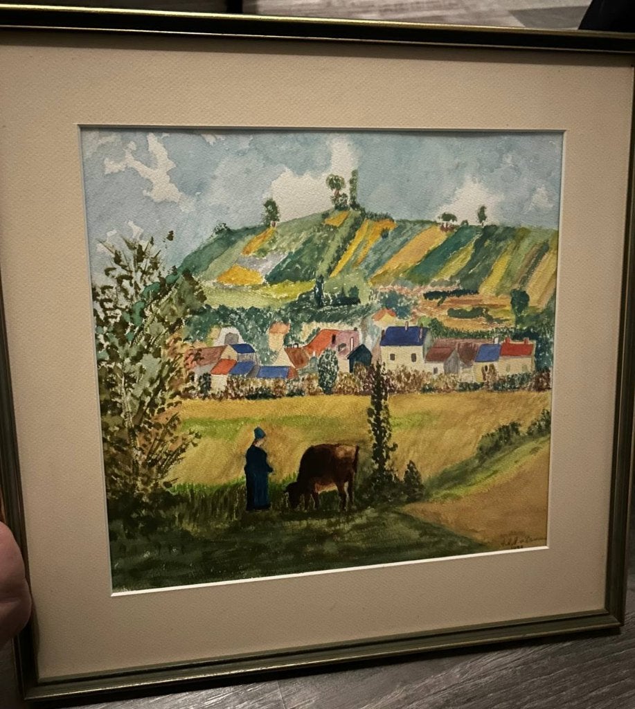 Schilderij landschap A.A.A. v. Draanen 1994, Antiek en Kunst, Kunst | Schilderijen | Klassiek, Ophalen