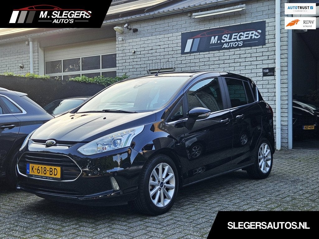 Ford B-Max 1.0 EcoBoost Titanium*Airco*Cruise*Trekhaak, Auto's, Ford, Voorwielaandrijving, 101 pk, Gebruikt, Zwart