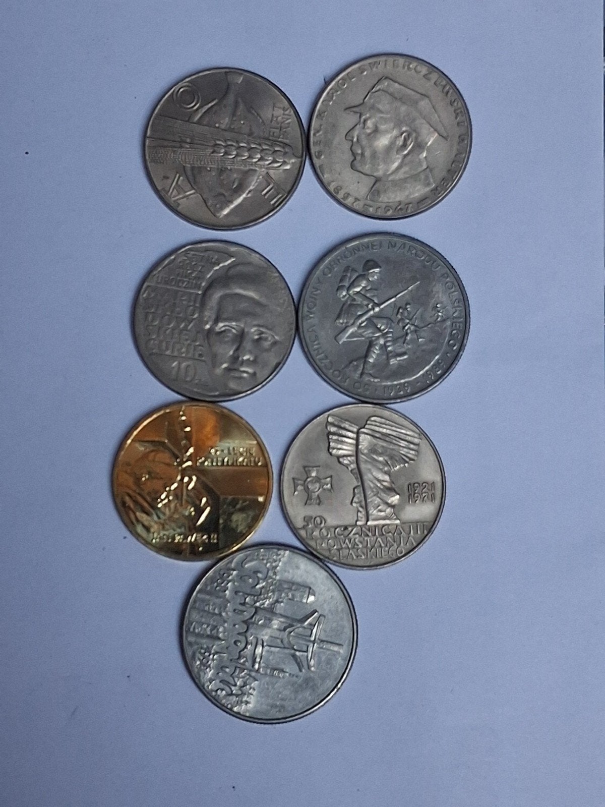7 verschillende munten polen, Ophalen of Verzenden, Overige landen, Overige waardes