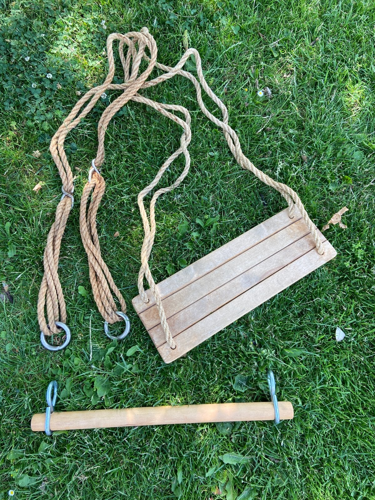 Houten schommel gebruikt en houten rekstok deze is als nieuw, Ophalen of Verzenden, Zo goed als nieuw, Schommel