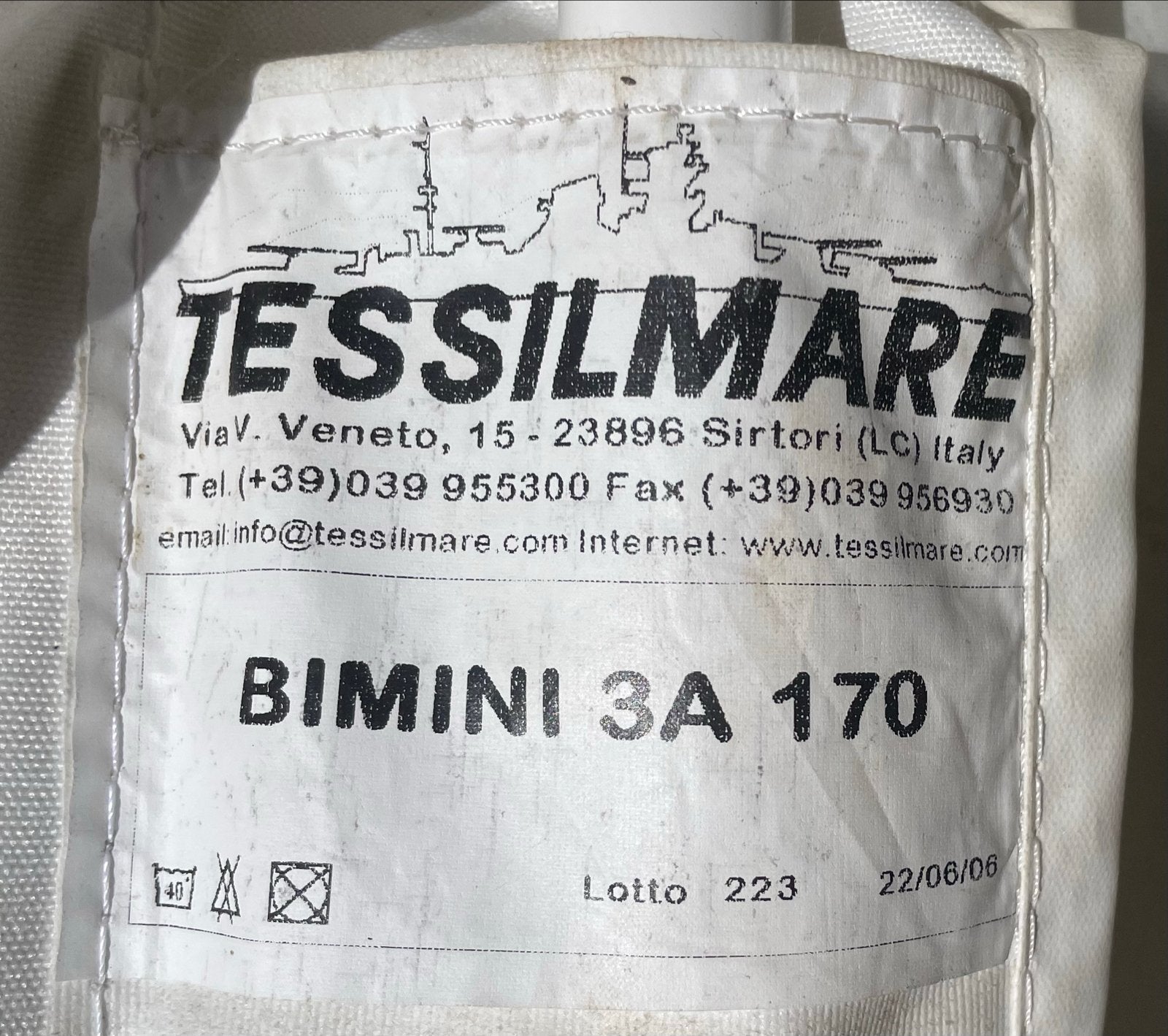 Tessilmare Bimini 3A 170 - Bootzonnescherm, Ophalen, Gebruikt, Overige typen
