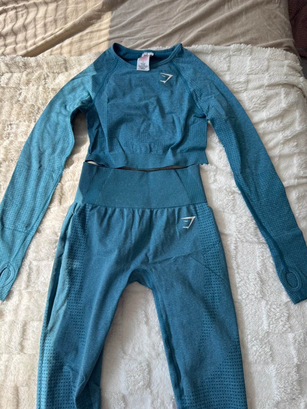 gymshark setje, Ophalen of Verzenden, Zo goed als nieuw, Maat 36 (S), Fitness of Aerobics
