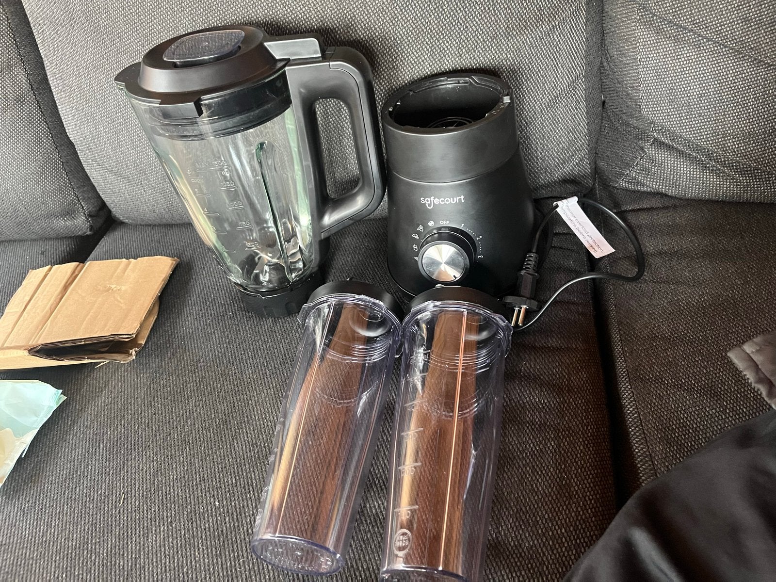 SafeCourt Blender met 2 To-Go Bekers - Zo goed als nieuw, Ophalen of Verzenden, Zo goed als nieuw, Blender