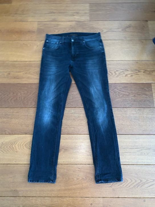 Nudie Jeans maat 32/34 zgan, Ophalen of Verzenden, Zo goed als nieuw, Zwart, W32 (confectie 46) of kleiner