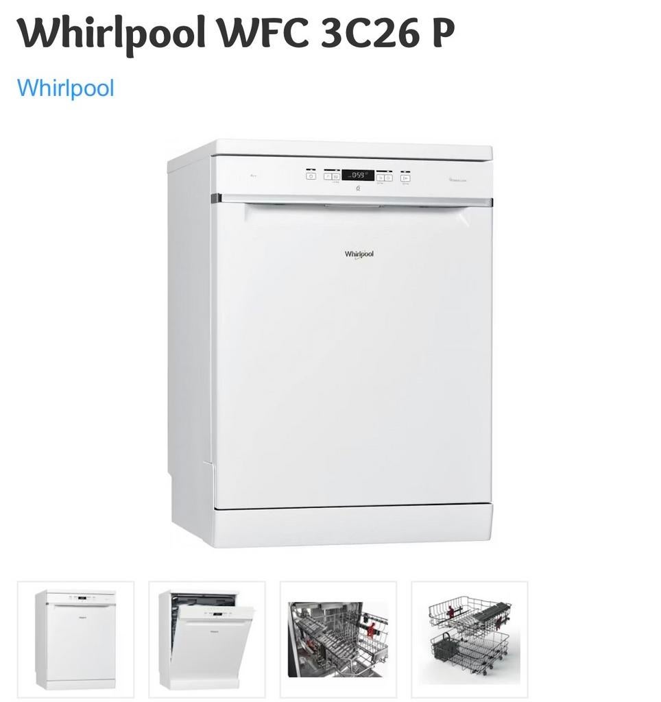 Whirlpool WFC 3C26 P Vrijstaande Vaatwasser, Witgoed en Apparatuur, Vaatwasmachines, Ophalen, 60 cm of meer, Nieuw, Energieklasse A of zuiniger
