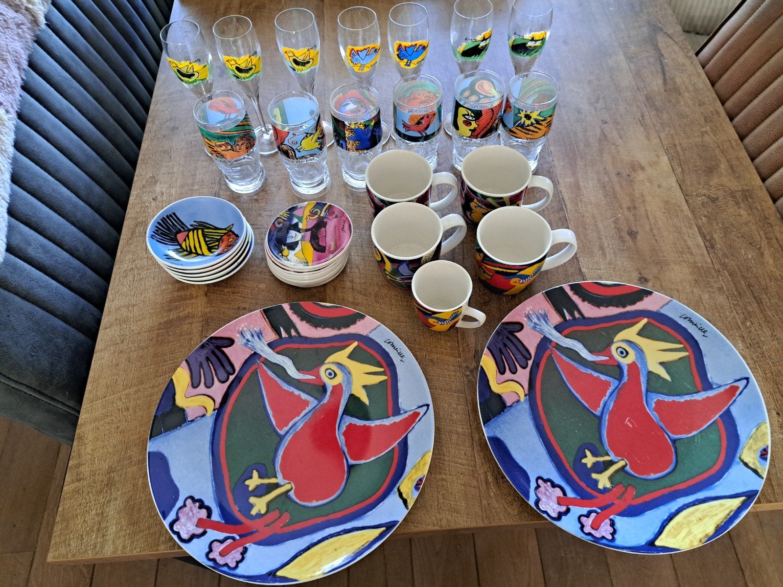 Corneille Servies en Glazen Set - Compleet en Kleurrijk, Ophalen, Zo goed als nieuw, Overige stijlen