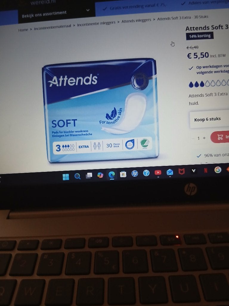 Incontinentie materiaal, Ophalen, Nieuw