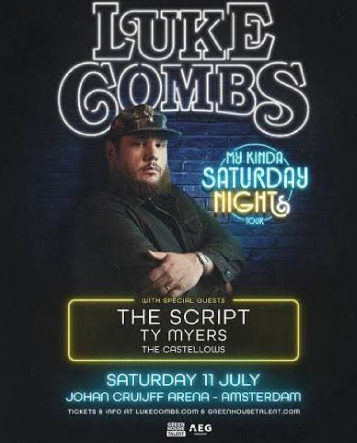 4 kaartjes luke combs, Tickets en Kaartjes, Drie personen of meer, Maart