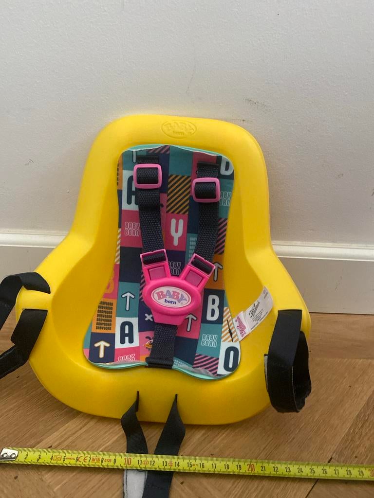 Baby Born poppenzitje voor fietsstuur - Geel, Kinderen en Baby's, Speelgoed | Poppen, Ophalen of Verzenden, Gebruikt, Babypop
