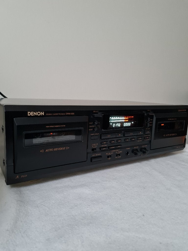 Denon DRW-695 dubbel autoreverse cassettedeck, Ophalen, Dubbel, Denon, Tiptoetsen