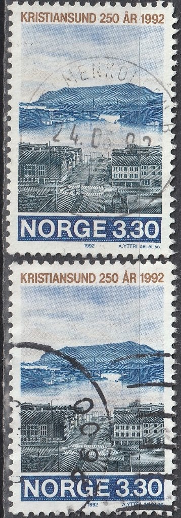 Noorwegen Michel nr. 1098-1099 Gebruikt, Postzegels en Munten, Postzegels | Europa | Scandinavië, Gestempeld, Noorwegen, Verzenden