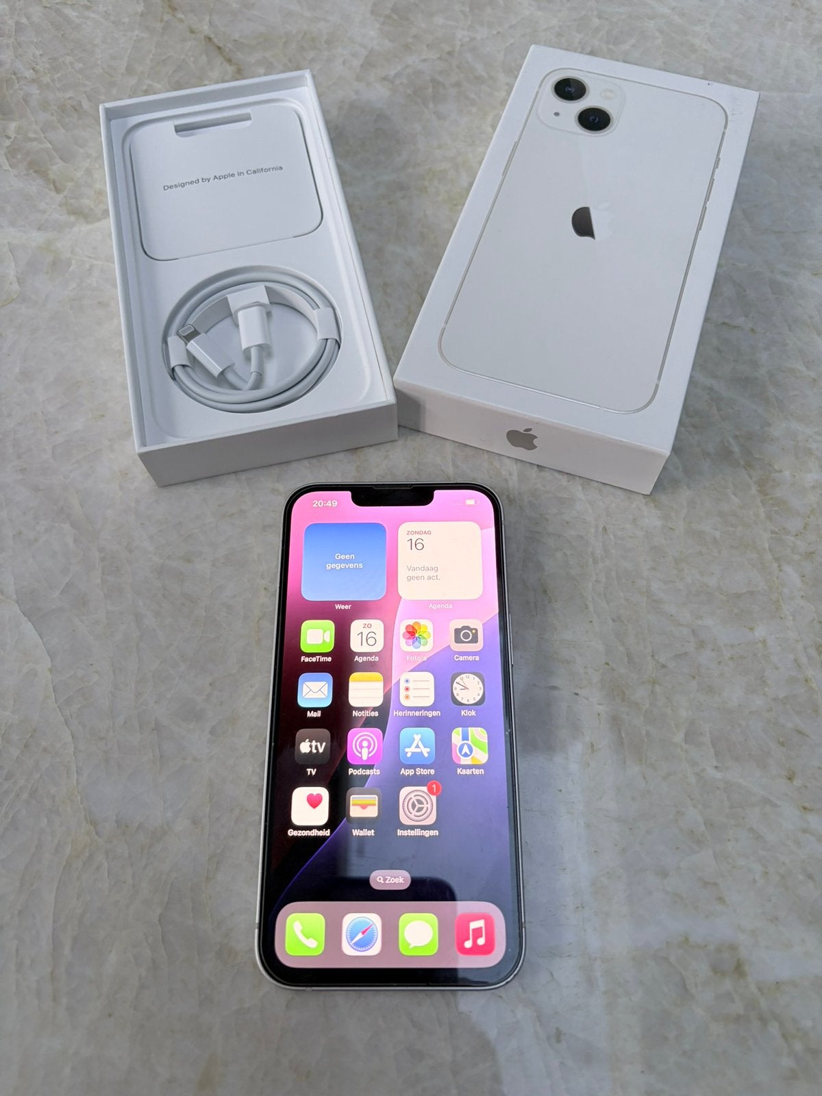 iPhone 13 Starlight 256 GB - Zo goed als nieuw, 256 GB, 75 %, Wit, IPhone 13