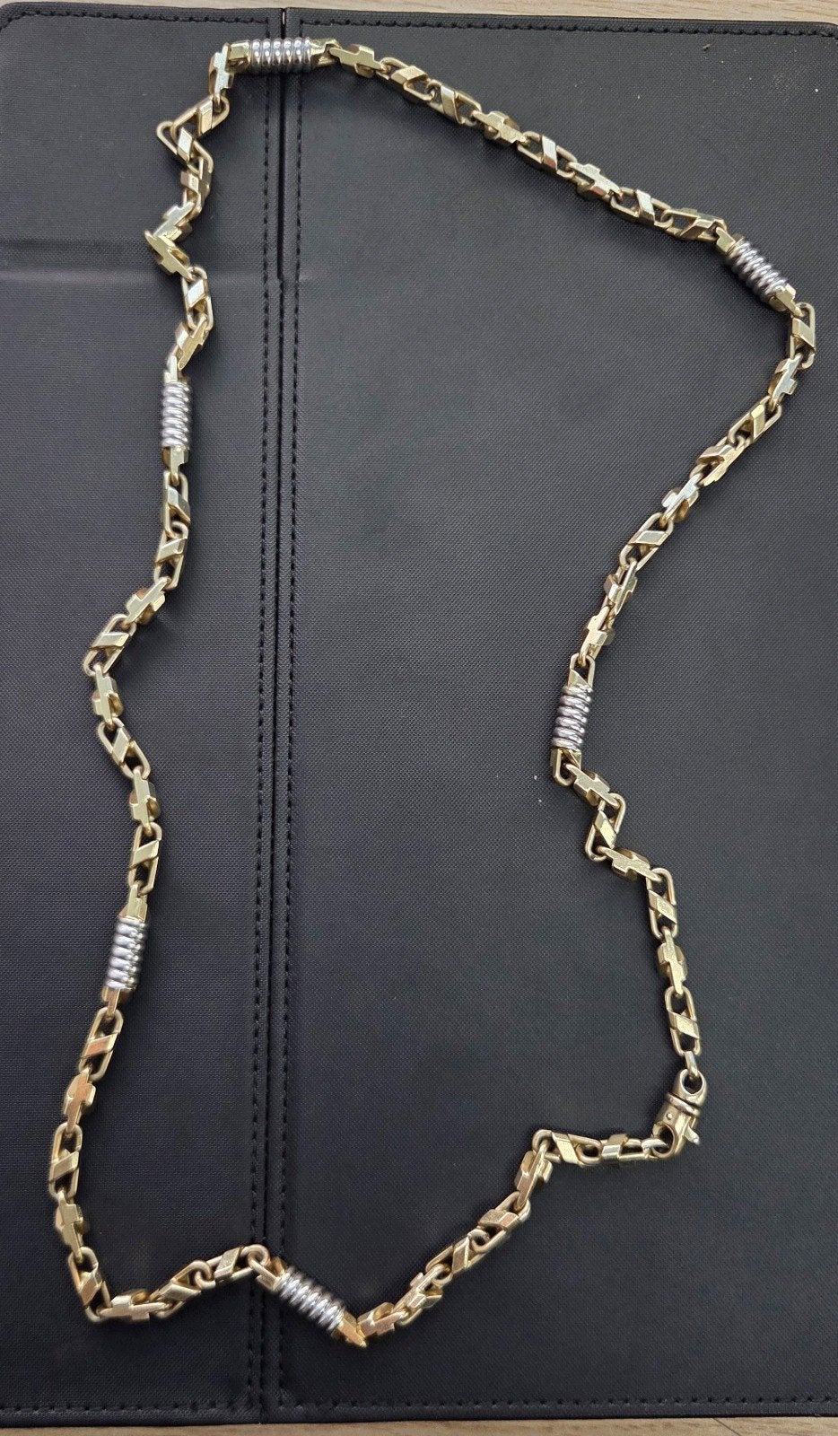 14 gouden Monte Carlo ketting, Sieraden, Tassen en Uiterlijk, Ophalen of Verzenden, Zo goed als nieuw, Goud, Goud