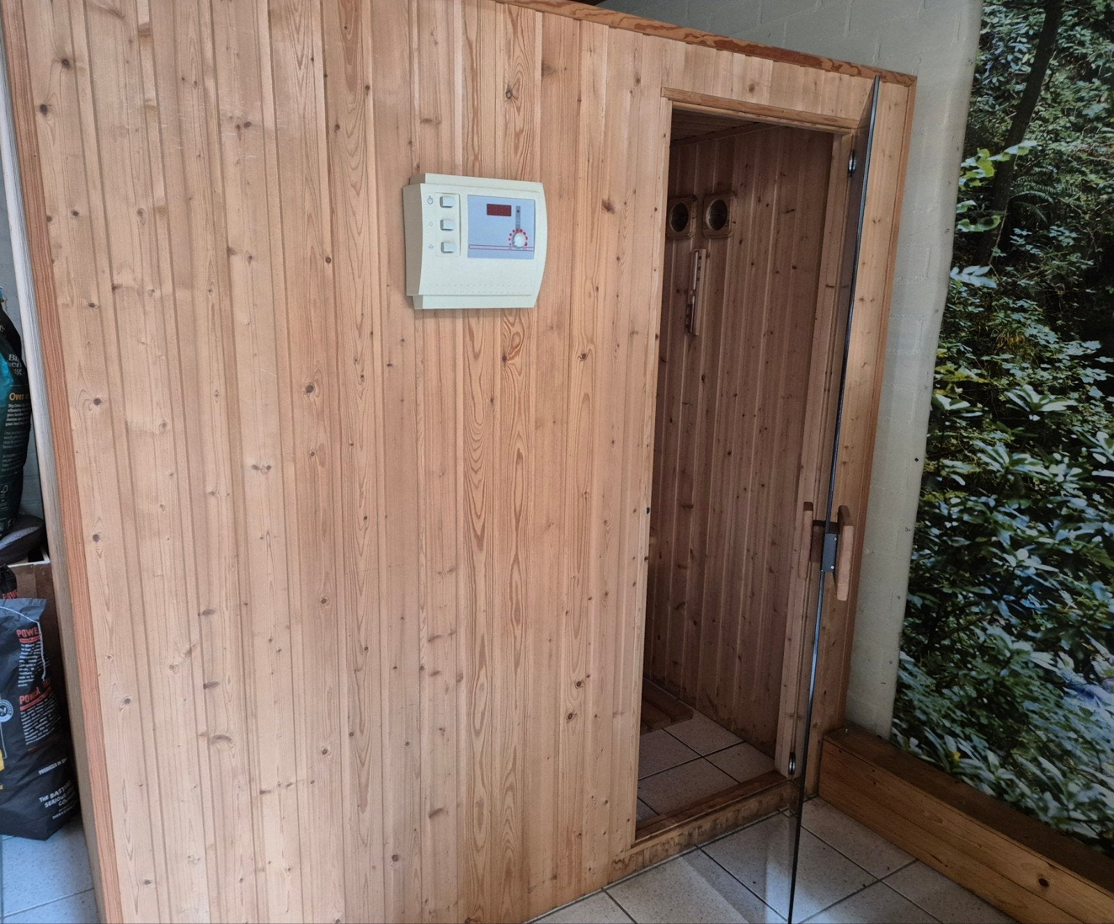 Complete Finse Sauna met Kachel en Bedieningspaneel, Ophalen, Gebruikt, Fins of Traditioneel, Complete sauna