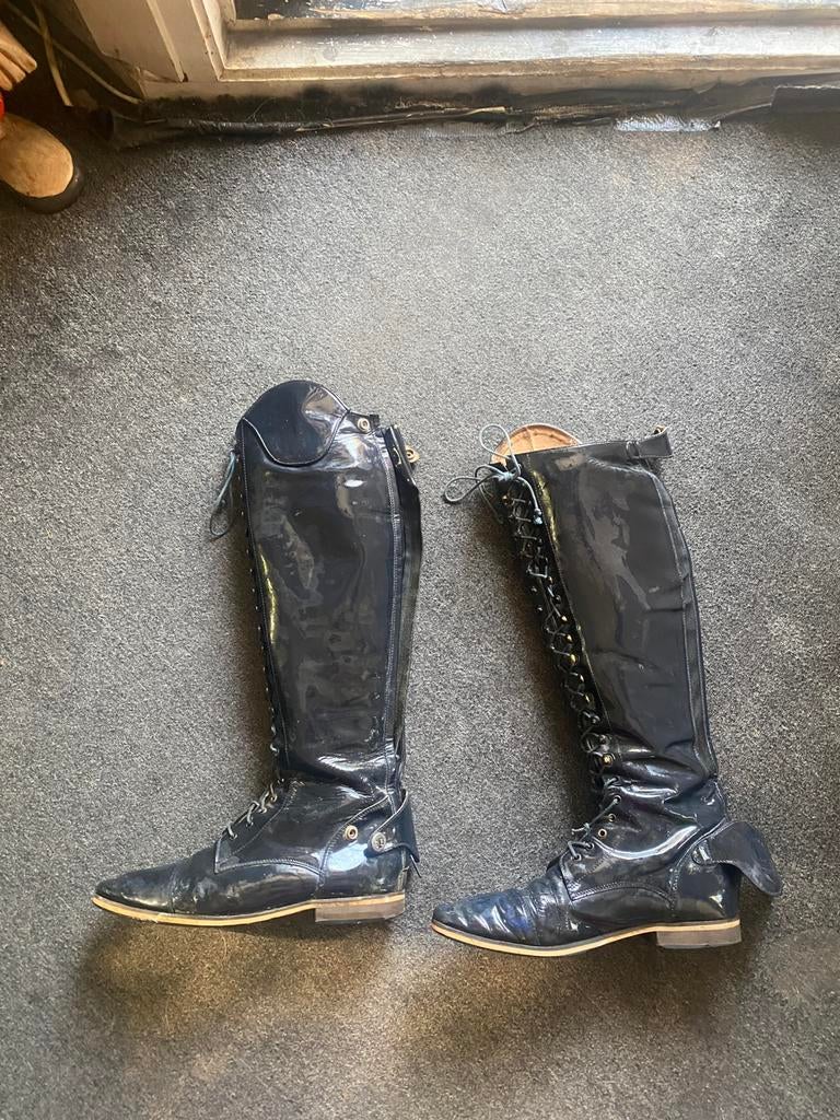 Imperial riding lak leren blauwe rijlaarzen mt 39, Dieren en Toebehoren, Paardrijkleding, Ophalen of Verzenden, Dressuur, Schoeisel