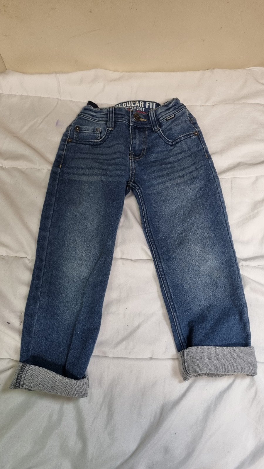Leuk spijkerbroekje maat 110 van Wibra, Broek, Gebruikt, Jongen of Meisje, Ophalen of Verzenden