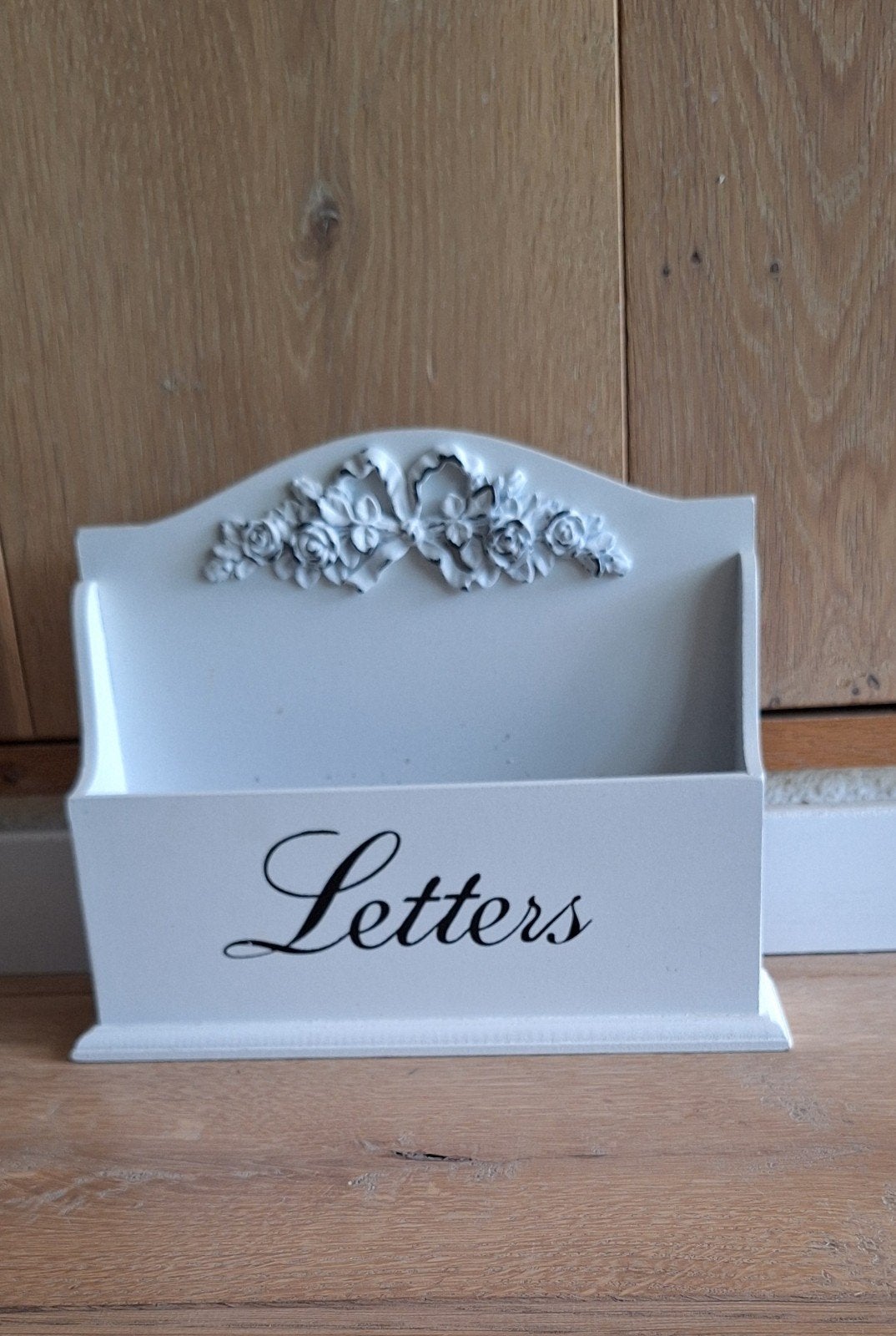 Witte houten letter/ brievenbak., Ophalen of Verzenden