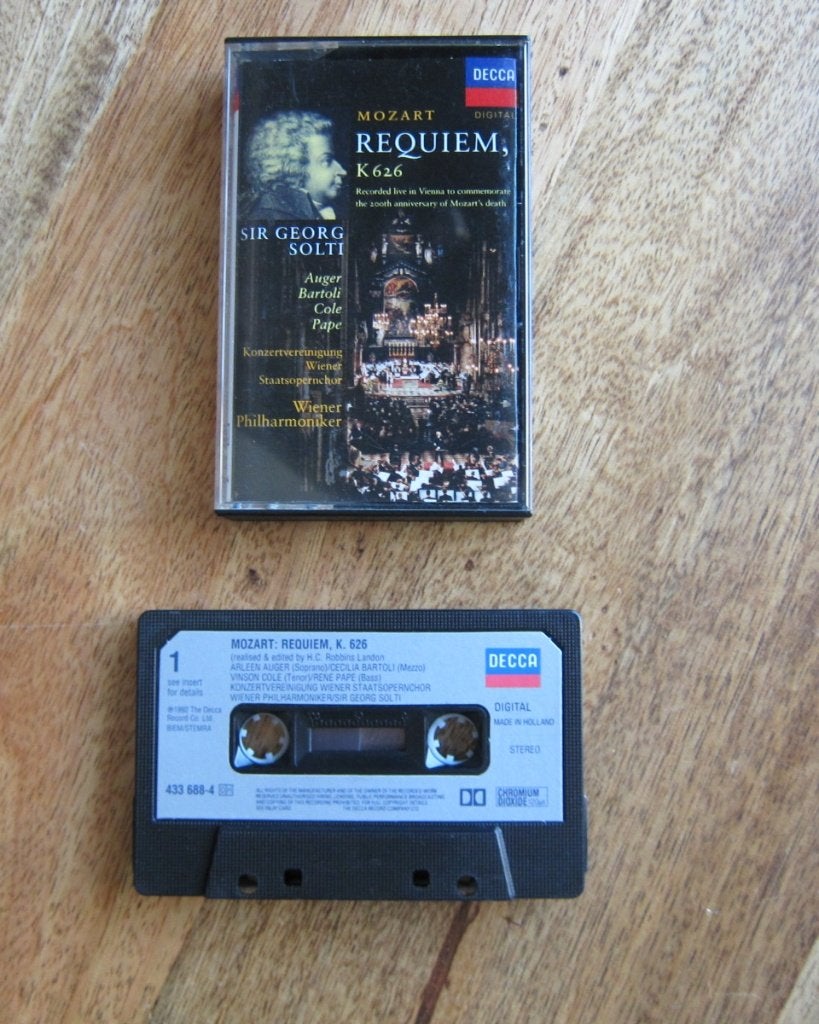 Muziek cassette Mozart Requiem , Sir Georg Solti, Cd's en Dvd's, Cassettebandjes, Ophalen of Verzenden, Zo goed als nieuw, Klassiek