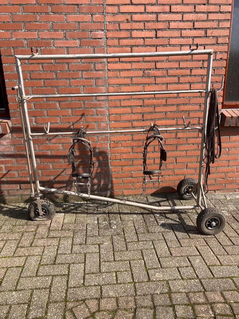 Mooie RVS verrijbare tuigwagen ., Dieren en Toebehoren, Ophalen of Verzenden, Gebruikt, Overige soorten