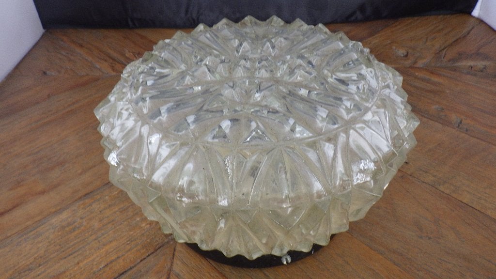 verschillende oude plafondlampen: rond, Huis en Inrichting, Lampen | Plafondlampen, Gebruikt, Vintage, Ophalen of Verzenden, Plafondlamp