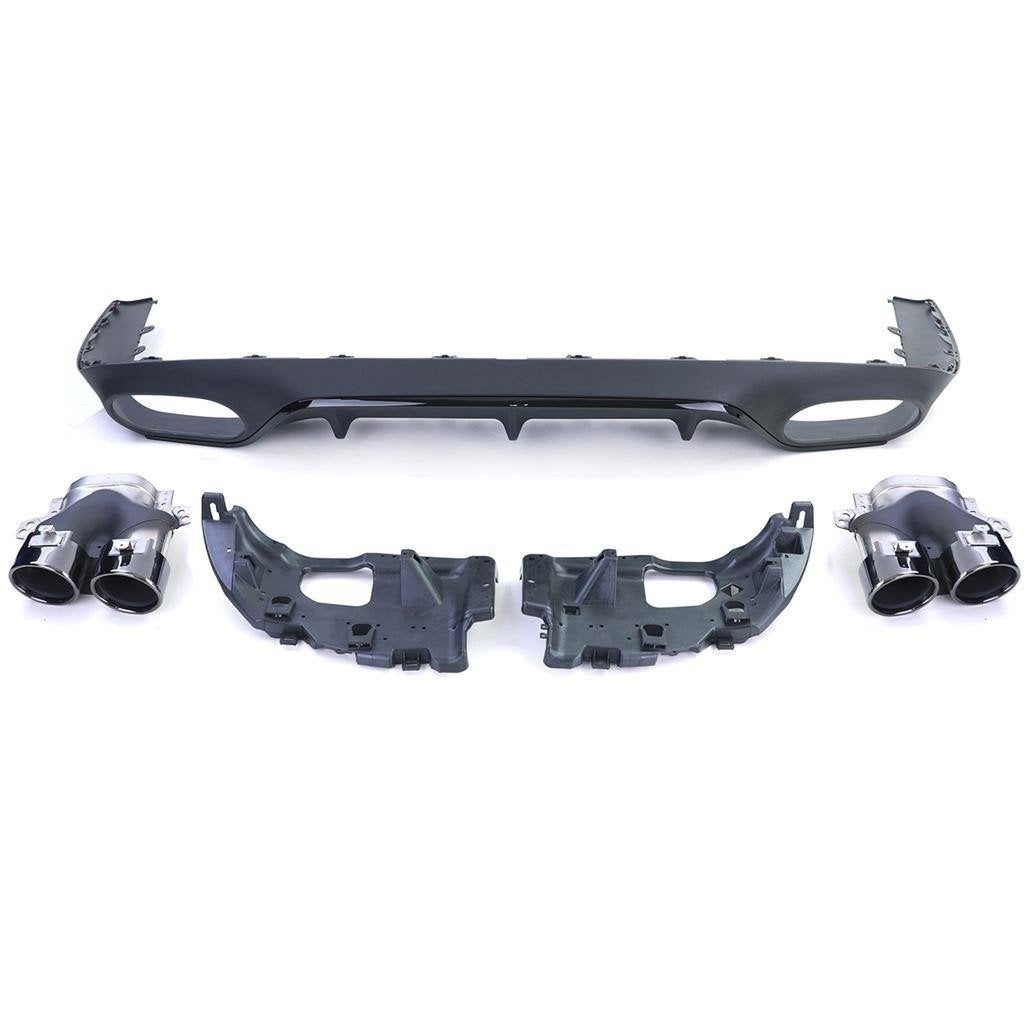 AMG Look diffuser 4 x Zwart uitlaat Mercedes C238 Coupe Cabr, Auto diversen, Tuning en Styling, Verzenden, Automotive Parts, A.parts@hotmail.nl