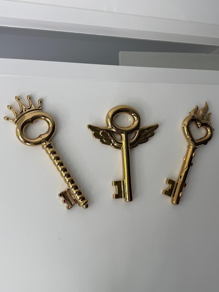 Seletti Sleutels Unieke Set - Goudkleurige Decoratie, Ophalen of Verzenden, Zo goed als nieuw, Goud, Metaal