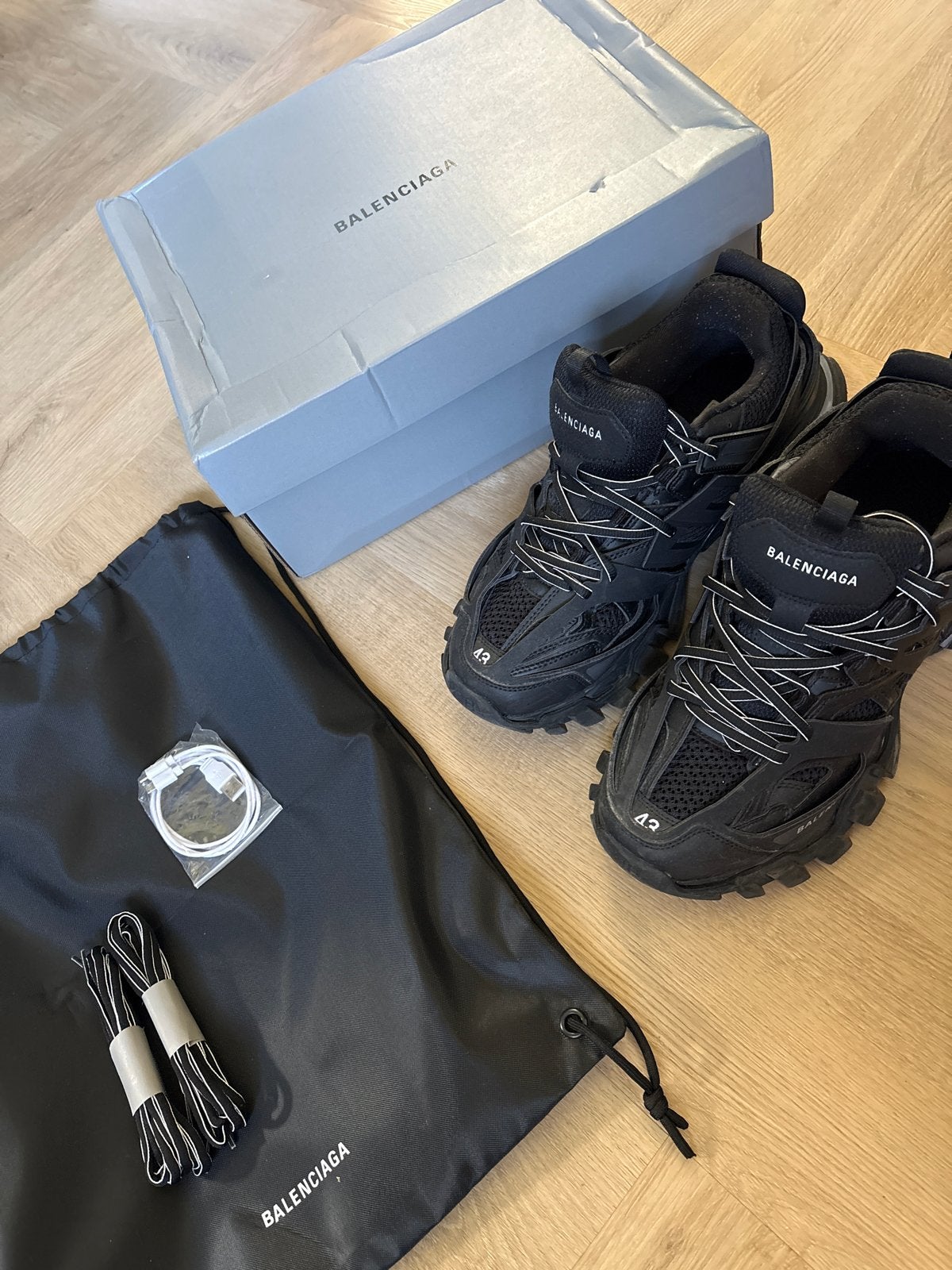 Balenciaga Track Sneakers Zwart Maat 43, Ophalen of Verzenden, Gedragen, Zwart, Sneakers of Gympen