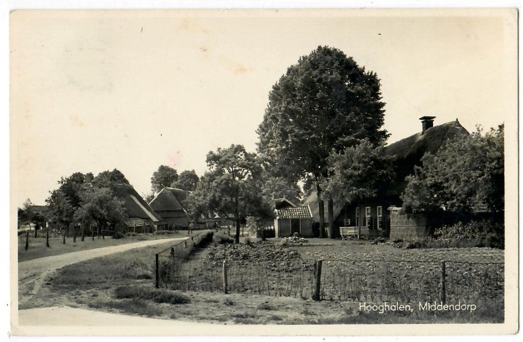 Hooghalen - Middendorp, Verzenden, 1940 tot 1960, Gelopen, Drenthe