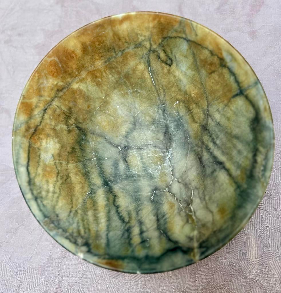 Schaal van albast, Ophalen of Verzenden, Rond, Glas