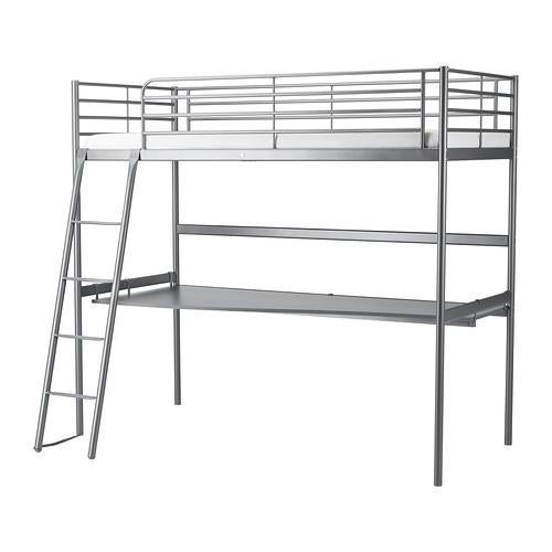 Hoogslaper Svärta van IKEA met bureau, Ophalen, Gebruikt, Eenpersoons, 200 cm