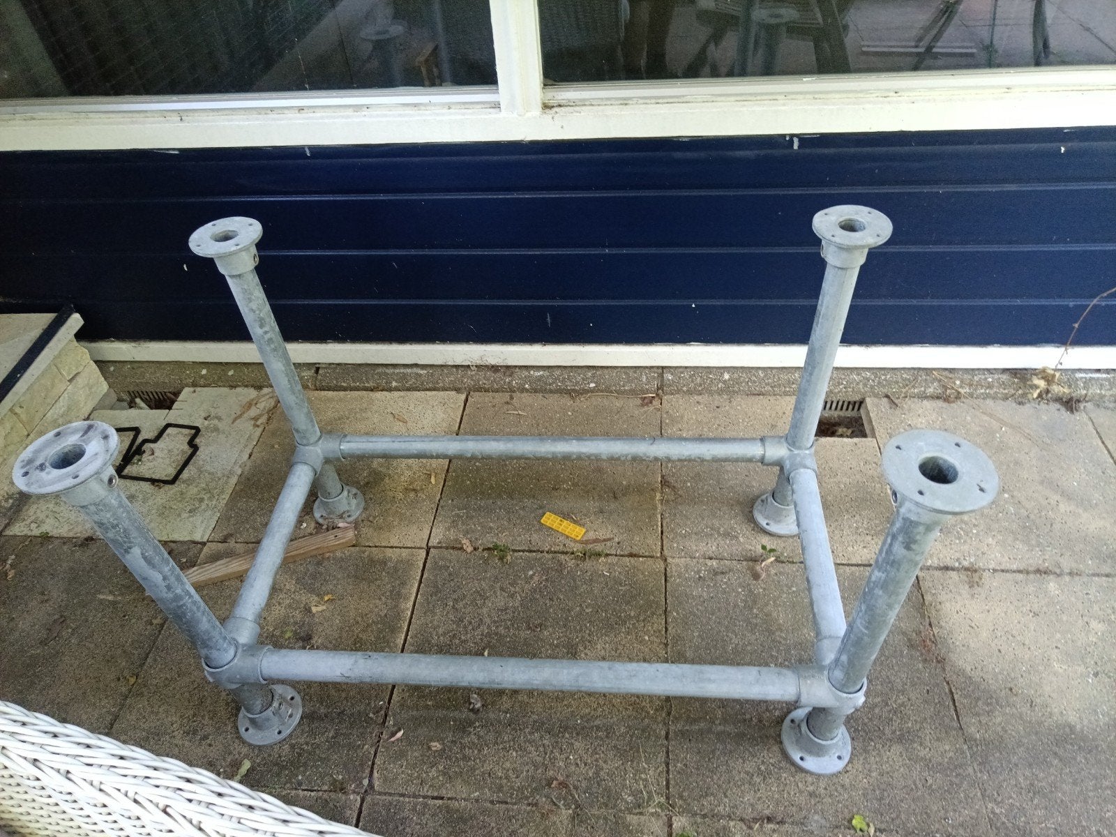 Verzinkt steigerbuis frame voor tafe, Ophalen, Tafelpoot, 100 tot 150 cm, Nieuw