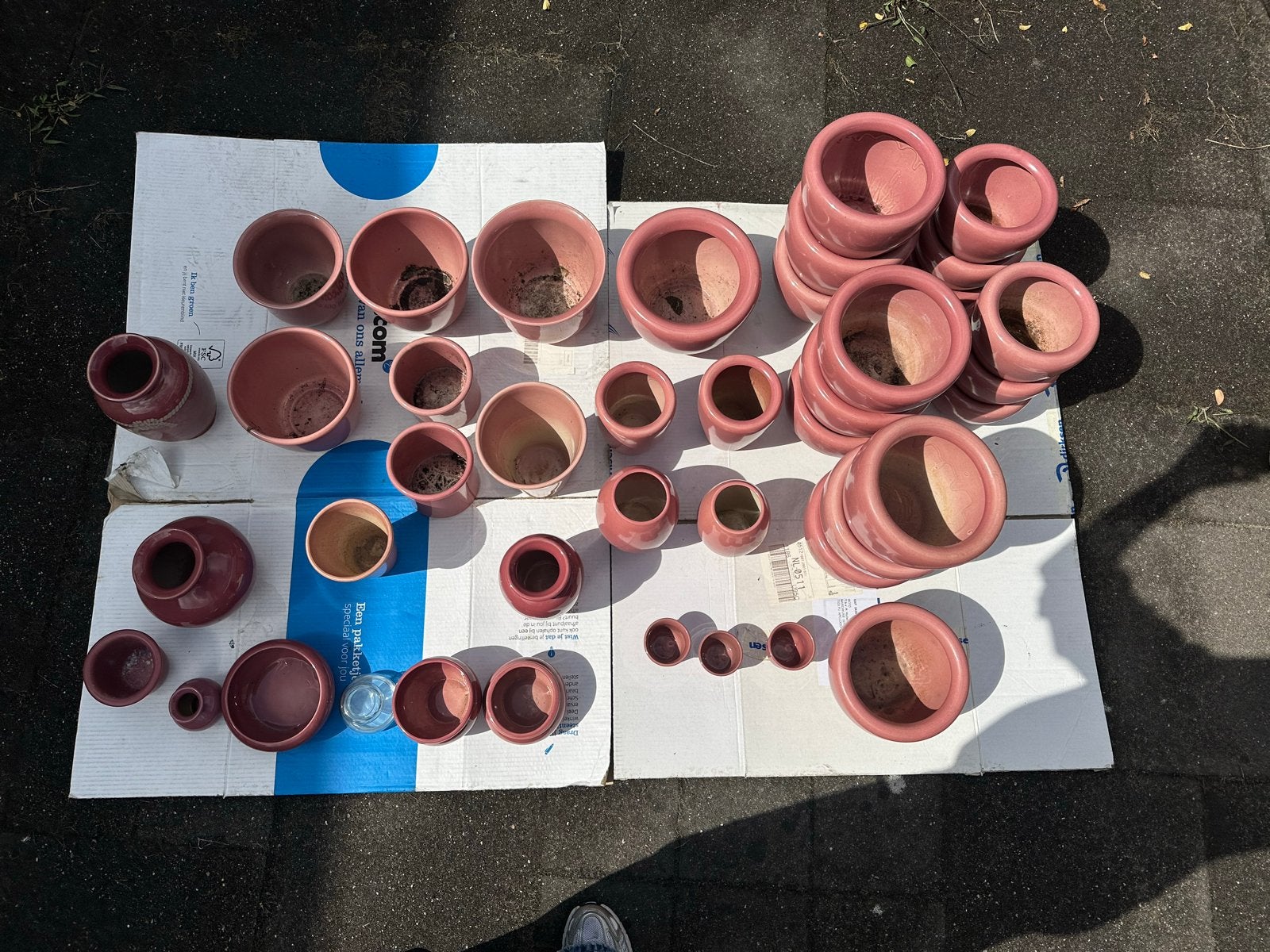 Grote partij Ecri Living bloempotten in diverse maten, Gebruikt, Rond, Binnen, Minder dan 40 cm