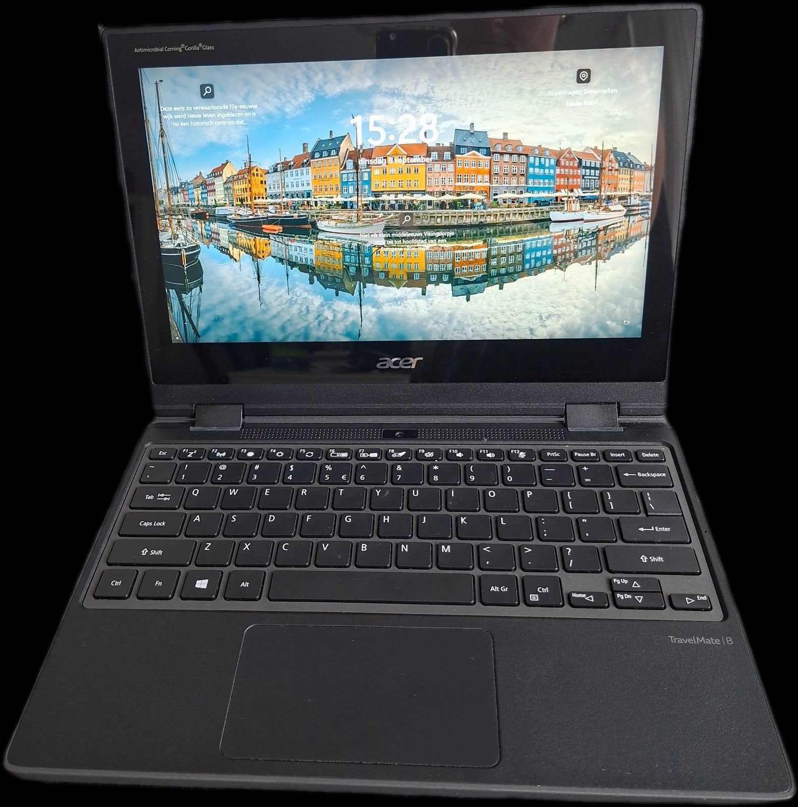 Acer TravelMate Spin B3 - 2 in 1 laptop/tablet met pen, Computers en Software, Qwerty, Intel Pentium Silver, Refurbished, Met touchscreen