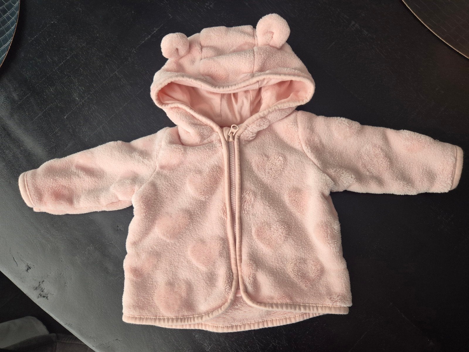 Roze baby fleece jasje maat 56 van H&M, Kinderen en Baby's, Babykleding | Maat 56, Ophalen, Meisje, Jasje, H&M.