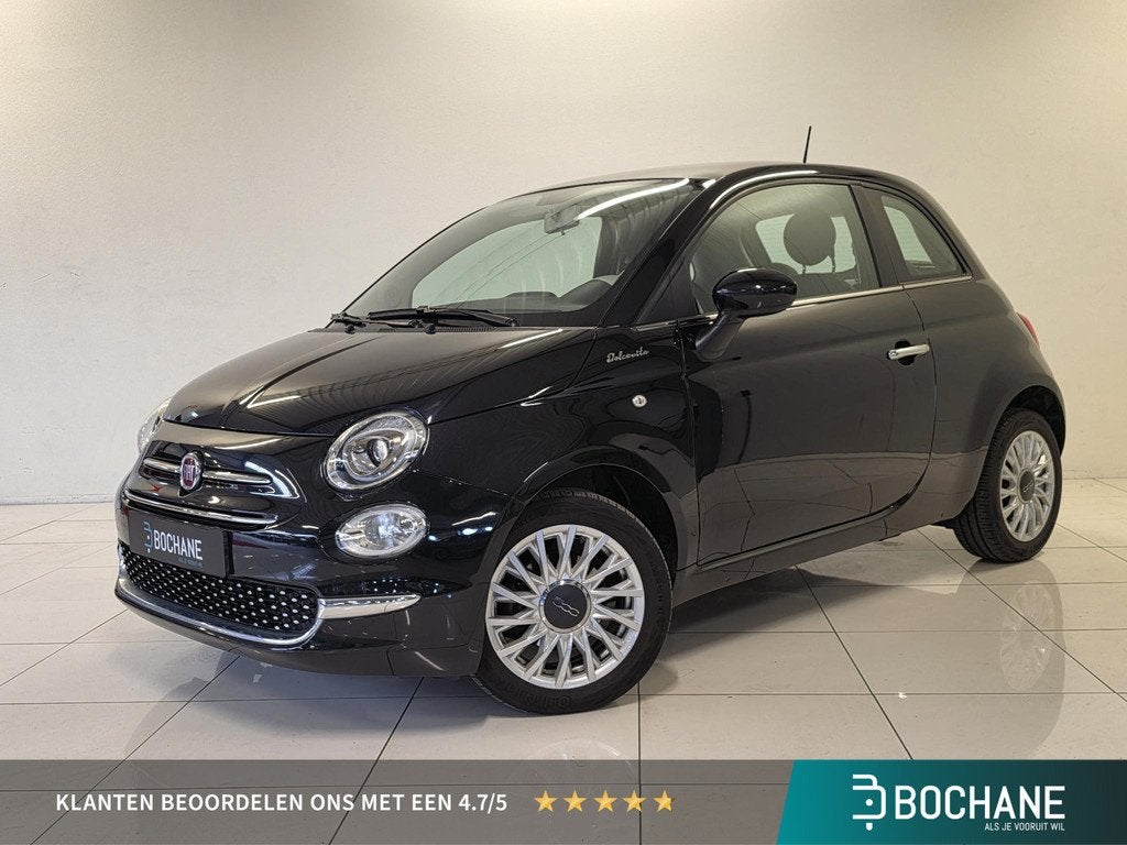 Fiat 500 1.0 Hybrid Dolcevita | Glazen dak | Apple CarPlay /, Auto's, Startonderbreker, Stof, Met garantie (alle), 4 stoelen