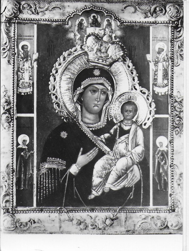 Ae78 gelopen ansichtkaart smolenskaja russische maria ikoon, Verzamelen, Ophalen of Verzenden, 1940 tot 1960, Gelopen