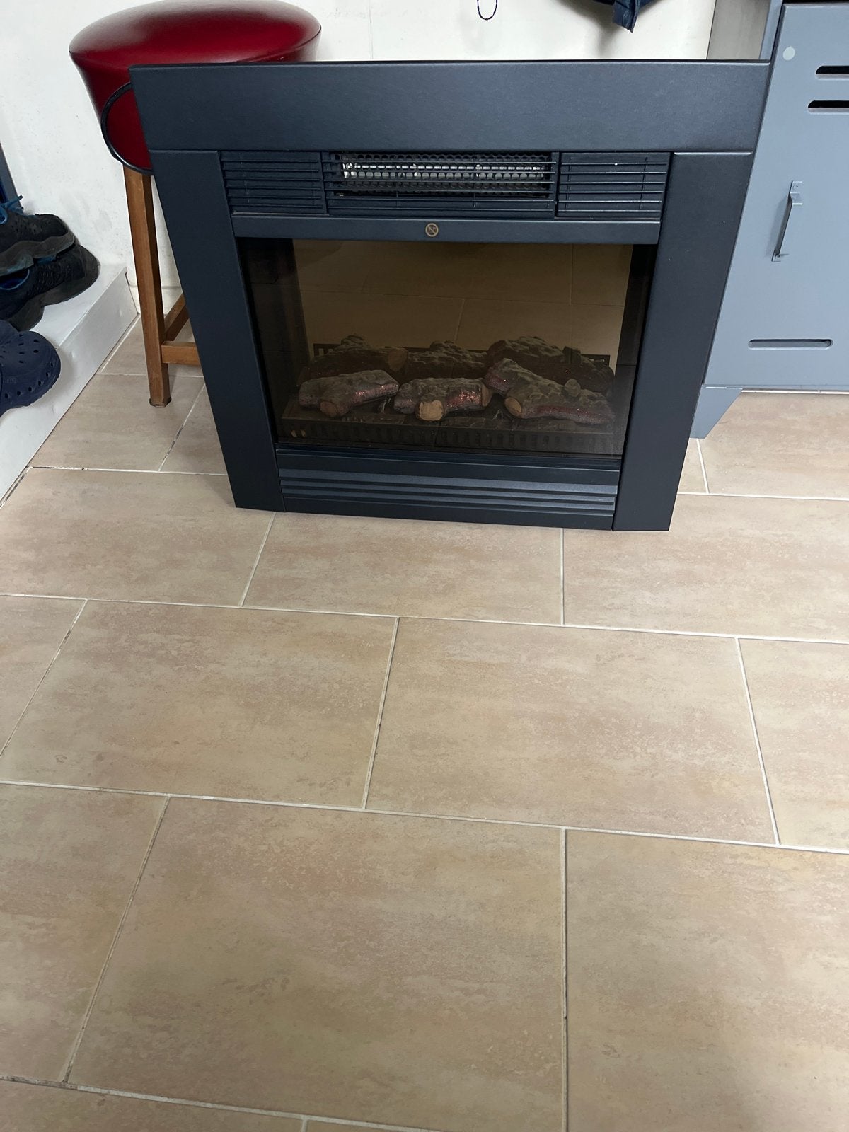 Elektrische haard met realistische vlammen, Huis en Inrichting, Ophalen, Zo goed als nieuw, Vrijstaande haard, Elektrische haard