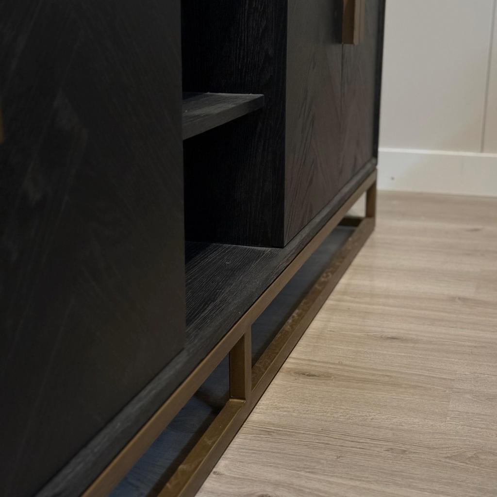 Richmond sale dressoir herringbone brass, Huis en Inrichting, Kasten | Dressoirs, Ophalen, Zo goed als nieuw, 25 tot 50 cm